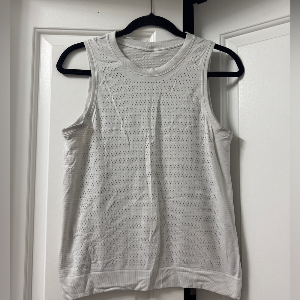 White Lululemon Mesh Tank